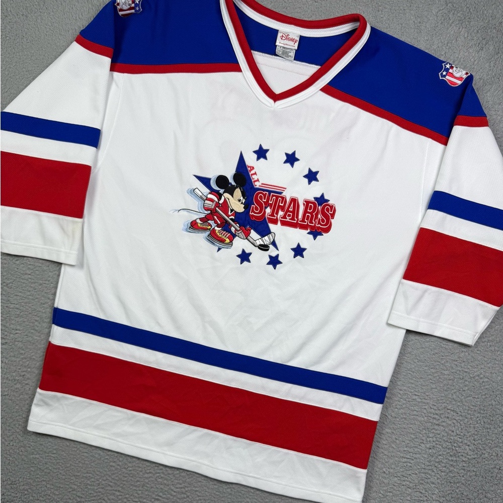 Vintage Disney Mickey Mouse All Stars hockey jersey